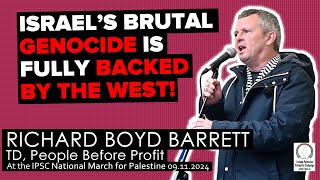 Israels Genocide is Backed by the West Richard Boyd Barrett  National Demo for Palestine 091124 [upl. by Paschasia]