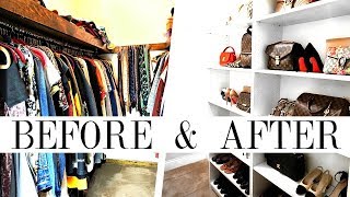 HOW TO MAKEOVER YOUR CLOSET  Handbag Shoe amp Clothing Organization  Shea Whitney [upl. by Dominy]