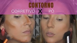 Como fazer contorno de maquiagem Contorno em pó x contorno cremoso [upl. by Hsirehc]