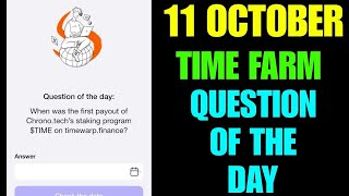 Time Farm Answer Today 11 October  Oracle Of Time Answer 11 October [upl. by Skinner]