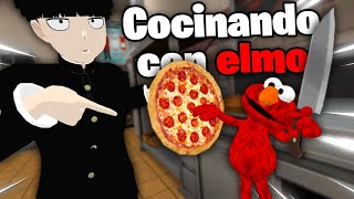 COMPETENCIA de COCINA con ELMO y MOB  VrChat [upl. by Maghutte255]