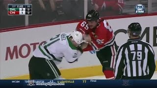 Antoine Roussel vs Andrew Shaw Nov 16 2014 [upl. by Kolnos]