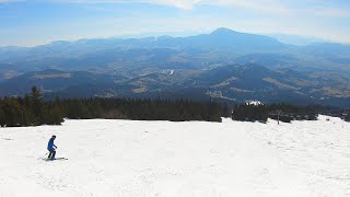 Kubínska Hoľa  ski  skiing in Slovakia Gimbal 4K Utrasmooth sunny weather [upl. by Aynodal]