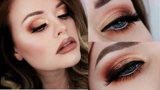 ColourPop Double Entendre Eyeshadow Palette Tutorial  Warm Half Cut Crease [upl. by Baxter]