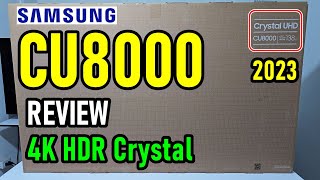 Samsung CU8000 Crystal UHD con Panel VA Unboxing y Review Completa  Smart TV 4K Tizen [upl. by Nylinej]