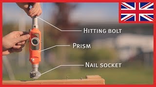 Nail Prism Holder for Batter Boards ENGLISH VIDEO [upl. by Ivanah127]