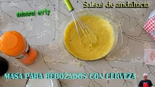 Masa para rebozados de fritura con cerveza 🍴Masa Orly 🍝rebozado para verdura y pescados masaorly [upl. by Tellford]