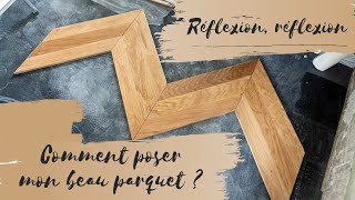 CALEPINAGE DU PARQUET CHEVRON Point de Hongrie réflexion sur la pose saignées mal faites et RJ45 [upl. by Gilges]