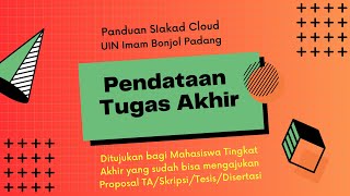 Seri Siakad Cloud  Pendataan Tugas Akhir [upl. by Adaliah]