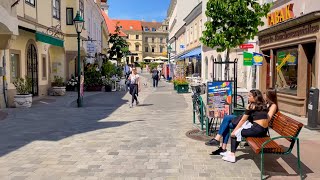 Walking In Old Town Mödling City Center Lower Austria  4K HDR  ASMR  City Sounds  2021 [upl. by Marjory]