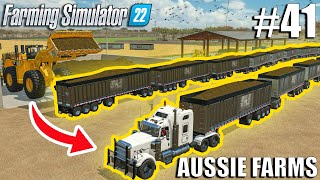 Filling THE LONGEST ROADTRAIN in FS22 with SILAGE🚧  Aussie Farms 22  Farming Simulator 22 [upl. by Ettennej555]