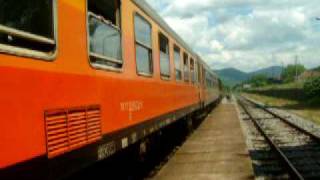 Balkan express 491 leaving station Niska Banja [upl. by Lahcym]