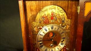 Rare Large Dutch Oak 8 Day Christian Huygens Bracket Clock With Moon Phase [upl. by Eugenie159]