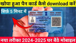 खोया हुआ पैन कार्ड kaise download करें  How to download lost PAN card  pancard pancarddownload [upl. by Ziguard723]