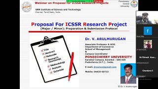 Proposal for ICSSR Research Project  Dr V Arulmurugan DrVam [upl. by Donnell]