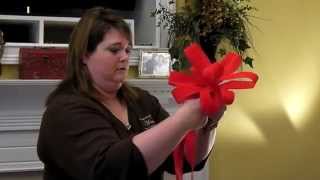 How to Hand Tie A Christmas Bow for Wreath or Garland [upl. by Yrolam23]