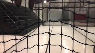 12x14x45 ft Retractable batting cages nylon netting 36 doors and baffles best size nets [upl. by Uda]