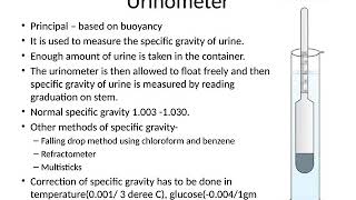 SPECIFIC GRAVATY OF URINE AND URINOMETER [upl. by Aniale]