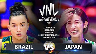 Brazil vs Japan  Semifinals  Womens VNL 2024 [upl. by Attelrac532]