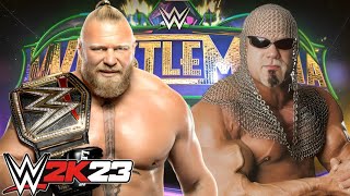 WWE 2K23 BROCK LESNAR VS SCOTT STEINER  WRESTLWMANIA  4K [upl. by Eimaraj]