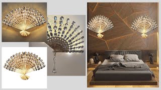 DOLLAR TREE GLAM WALL DECOR  GLAM BEDROOM WALL DECOR  HAND FAN DECORATION IDEAS [upl. by Bej]