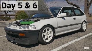 1990 Civic Si  EF Hatchback Project  B20B Install [upl. by Nivlam282]