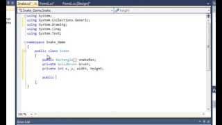 C Sharp Tutorial Snake Game  Part One Drawing the Snake [upl. by Nitsur]