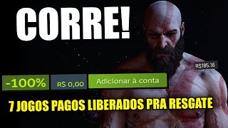 CORRE 7 Jogos CAROS de GRAÇA  God of War Ragnarok pra PC em Menor Preço Histórico [upl. by Qooraf]