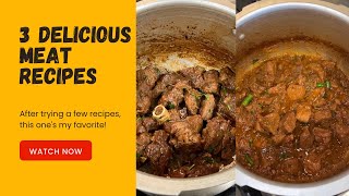 3 Easy amp Delicious Meat Recipes Beef Chicken and Lamb for Perfect Dinners [upl. by Sandor904]