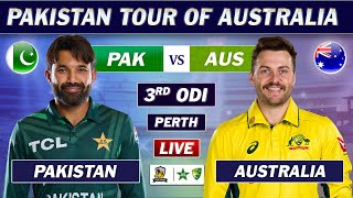 PAKISTAN vs AUSTRALIA 3rd ODI Match LIVE COMMENTARY  PAK vs AUS ODI MATCH LIVE  AUS 20 overs [upl. by Mikel]