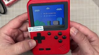 Handheld Game Console Review  Portable Retro Video Game Console with 500 Classical FC Games [upl. by Enyluqcaj]