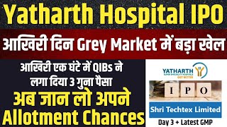 FINAL DAY REVIEW🔥Yatharth Hospital IPO Day 3 Subscriptions  Yatharth Hospital IPO Latest GMP [upl. by Allisurd]