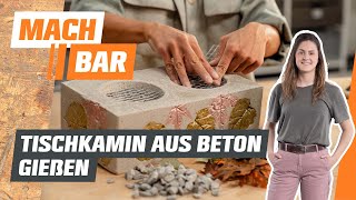 Mit Beton einen Tischkamin bauen  OBI [upl. by Haem]