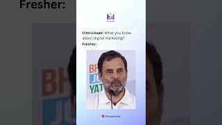 Interviewer What Do You Know About Digital Marketing Fresher 🤔  Office Meme shortsvideo [upl. by Chladek]