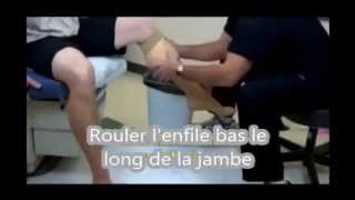 Enfile bas RAPIDUP NEUT  Utilisation sur jambe mouillée et pansement [upl. by Circosta719]