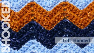 LeftHanded How to Crochet the Chevron Stitch [upl. by Lapo]