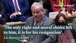 SNPs Ian Blackford calls on Prime Minister Boris Johnson to resign [upl. by Thomey]