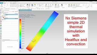 Nx Siemens tutorial basic simple 2D thermal simulation with Heat flux and convection [upl. by Assirac904]