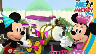 Mickey Mouse amp Minnie Mouses Birthday Train Ride 🚂🎈  Me amp Mickey  Vlog 78 ​ disneyjr [upl. by Ayala]