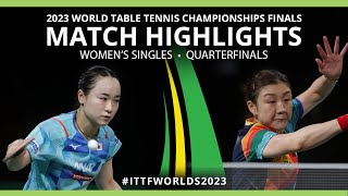 Chen Meng vs Mima Ito  WS QF  2023 ITTF World Table Tennis Championships Finals [upl. by Ahsatsana]