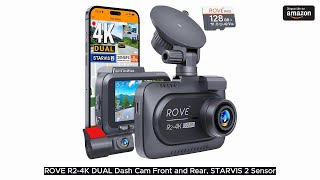 ROVE R24K DUAL Dash Cam Front and Rear STARVIS 2 Sensor FREE 128GB Card Included [upl. by Siva]