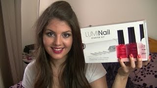 Athome Gel Nail Polish Kit First impressions  demo of LUMI Nails [upl. by Brandea]