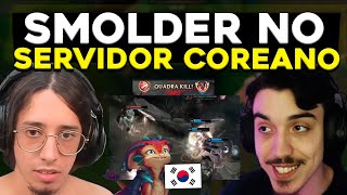 COREANOS JOGANDO COM O NOVO CAMPEÃO SMOLDER GRAGOLANDIA 1V9  RENECRODILO LEAGUE OF LEGENDS [upl. by Rizzo367]