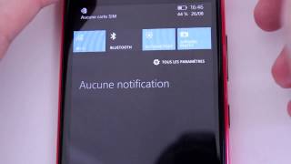 Windows Phone 81  le centre de notifications  démo Darty [upl. by Zaller840]