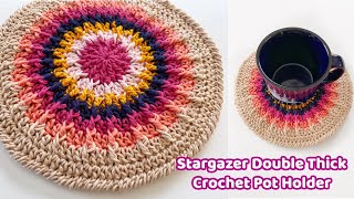 How to Crochet the Stargazer Pot Holder 2023 Pot Holders Galore Crochet Along  January [upl. by Alexandra416]