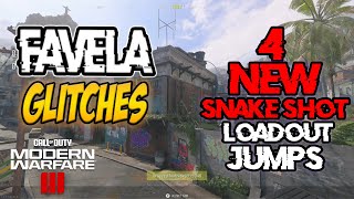 4 NEW SNAKESHOT LOADOUT JUMP GLITCHES ON FAVELA  MW3 GLITCHES [upl. by Pond26]