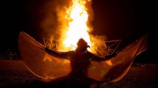 A wooden phoenix is set on fire during the Phoenixville Firebird Festival [upl. by Bruyn48]