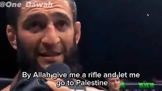 Khamzat Chimaev message in his own language after his win vs Kamaru Usman in UFC  Translated [upl. by Milla]