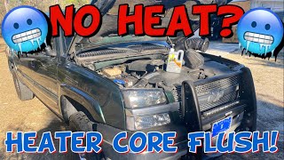 Heater Core Flush  Silverado  Sierra  Tahoe  Suburban  Yukon  Escalade [upl. by Charmion]