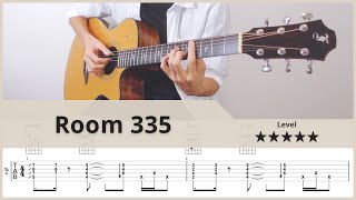 【TAB】Room 335  Larry Carlton  FingerStyle Guitar ソロギター【タブ】 [upl. by Idner]